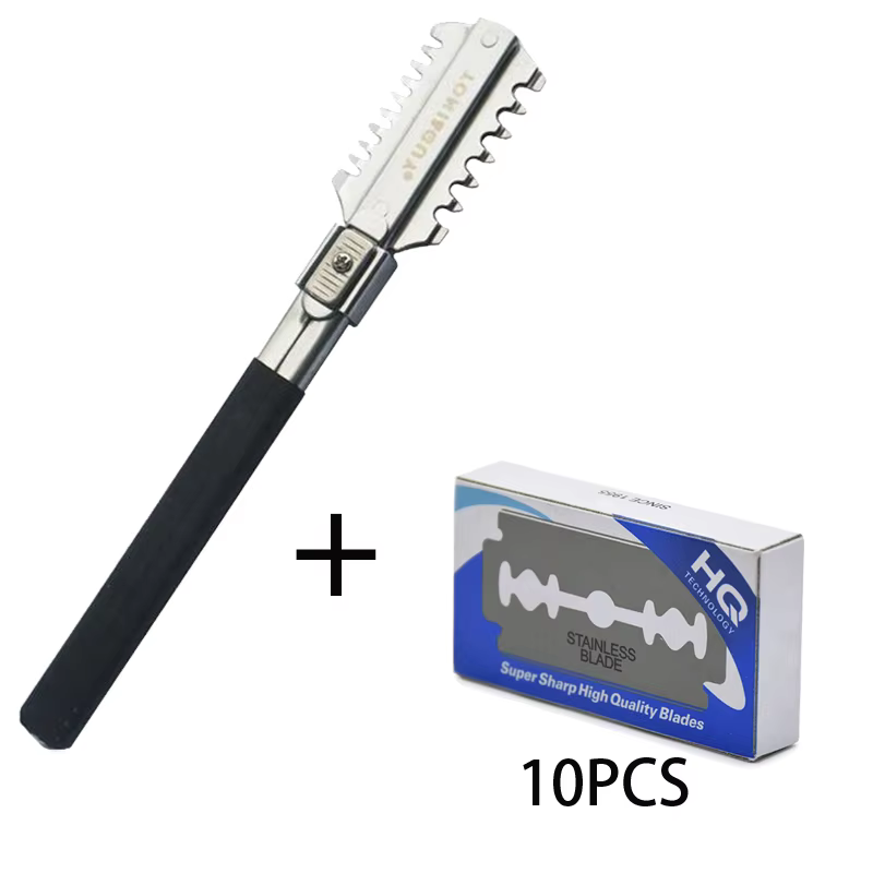 Grooming Men'S Hair - Double-Edge โกนตัดผมมีดโกนมีดใบมีดคู่มือตัดผมเครื่องมือ Beard Trimmer ร้านตัดผมจัดแต่งทรงผมอุปกรณ์เสริมชุดใบมีด