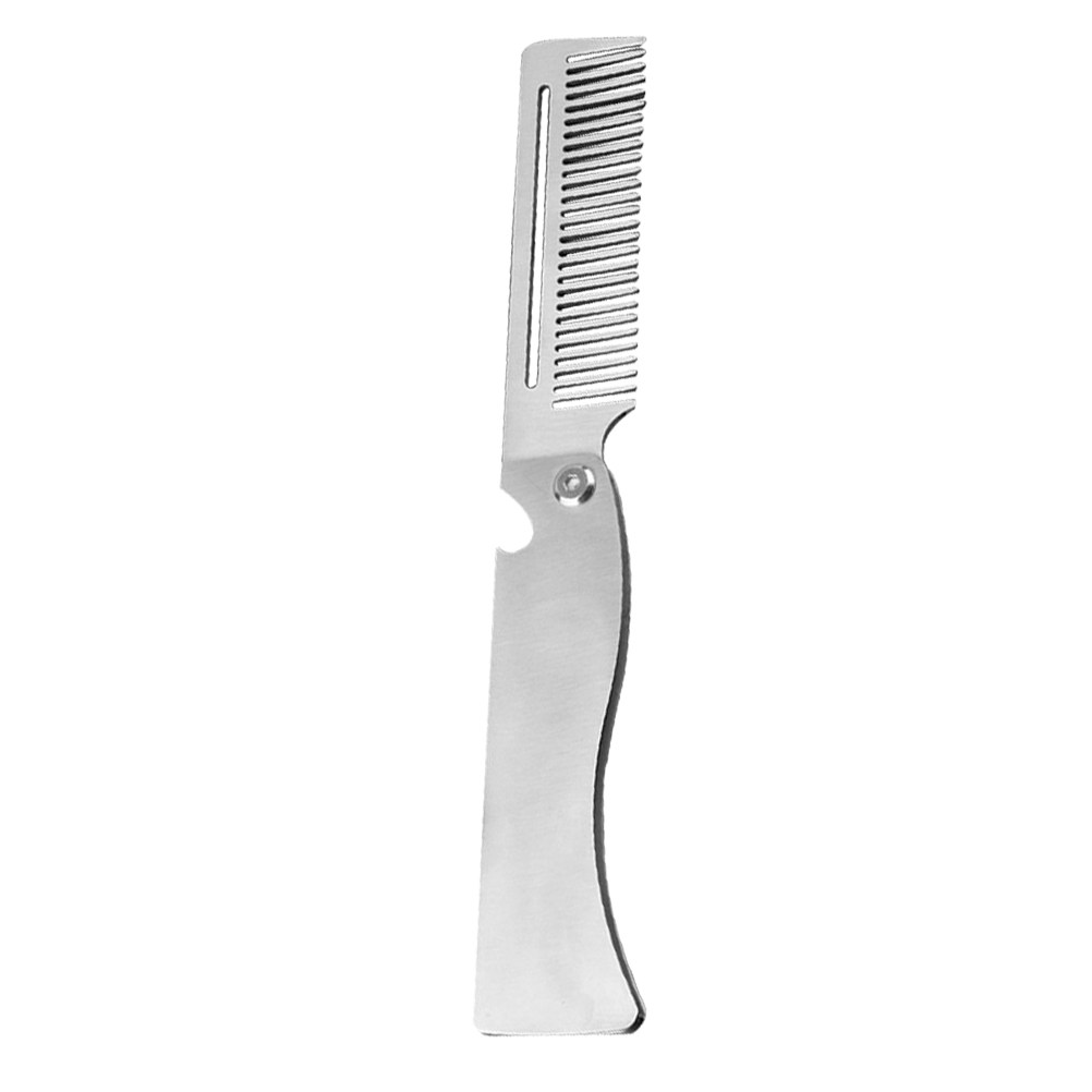 Grooming Men'S Hair - หวีหนวดแบบพับได้ หวีผมฟันละเอียด สำหรับอุปกรณ์ดูแลทรงผม หวีกันไฟฟ้าสถิตสำหรับผู้ชาย