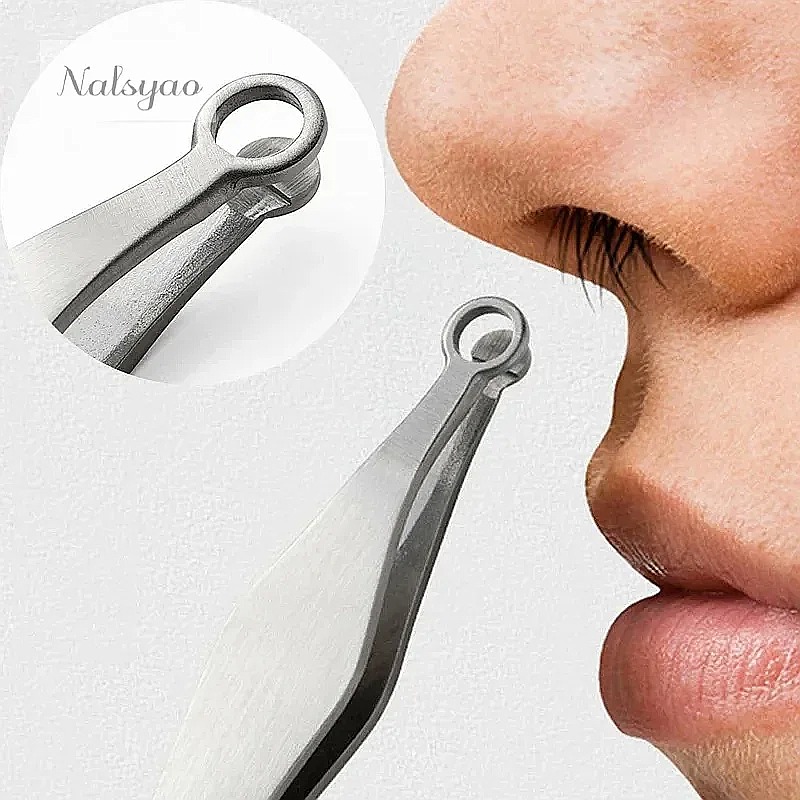 Nose Hair Trimmer - ที่คีบขนจมูกสแตนเลส กรรไกรตัดขนคิ้วและขนบนใบหน้า ที่ตัดแต่งเล็บมือ