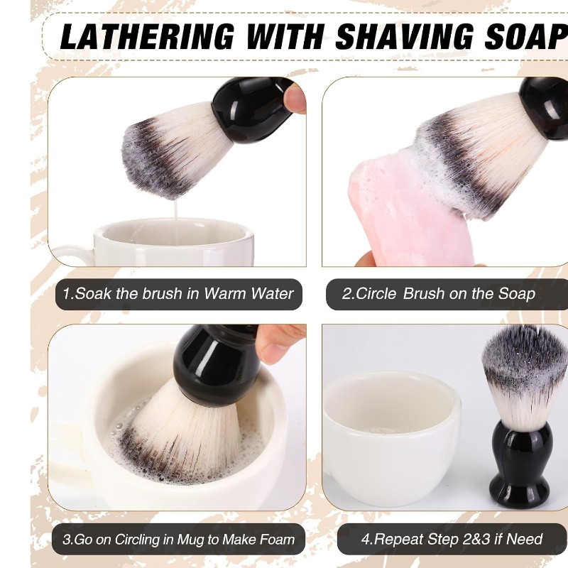 แปรงโกนหนวด 1 ชิ้น, ด้ามไม้, ข - Grooming Men'S Hair บทวิจารณ์และราคา