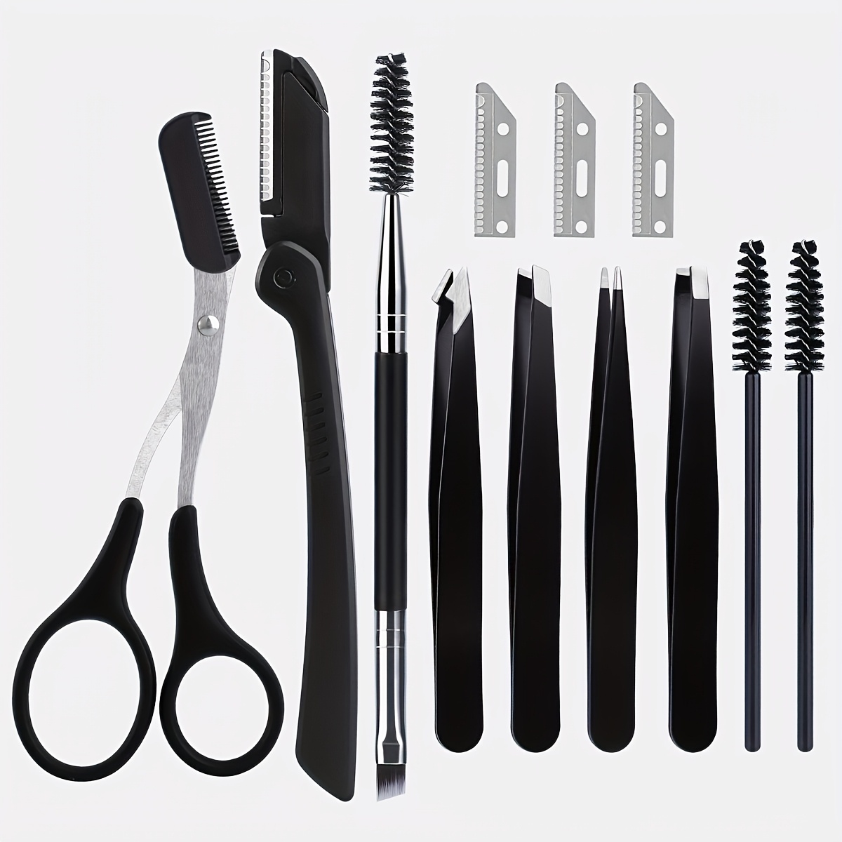ชุดอุปกรณ์ตกแต่งคิ้วสแตนเลส 8  - Men Grooming Hygiene บทวิจารณ์และราคา