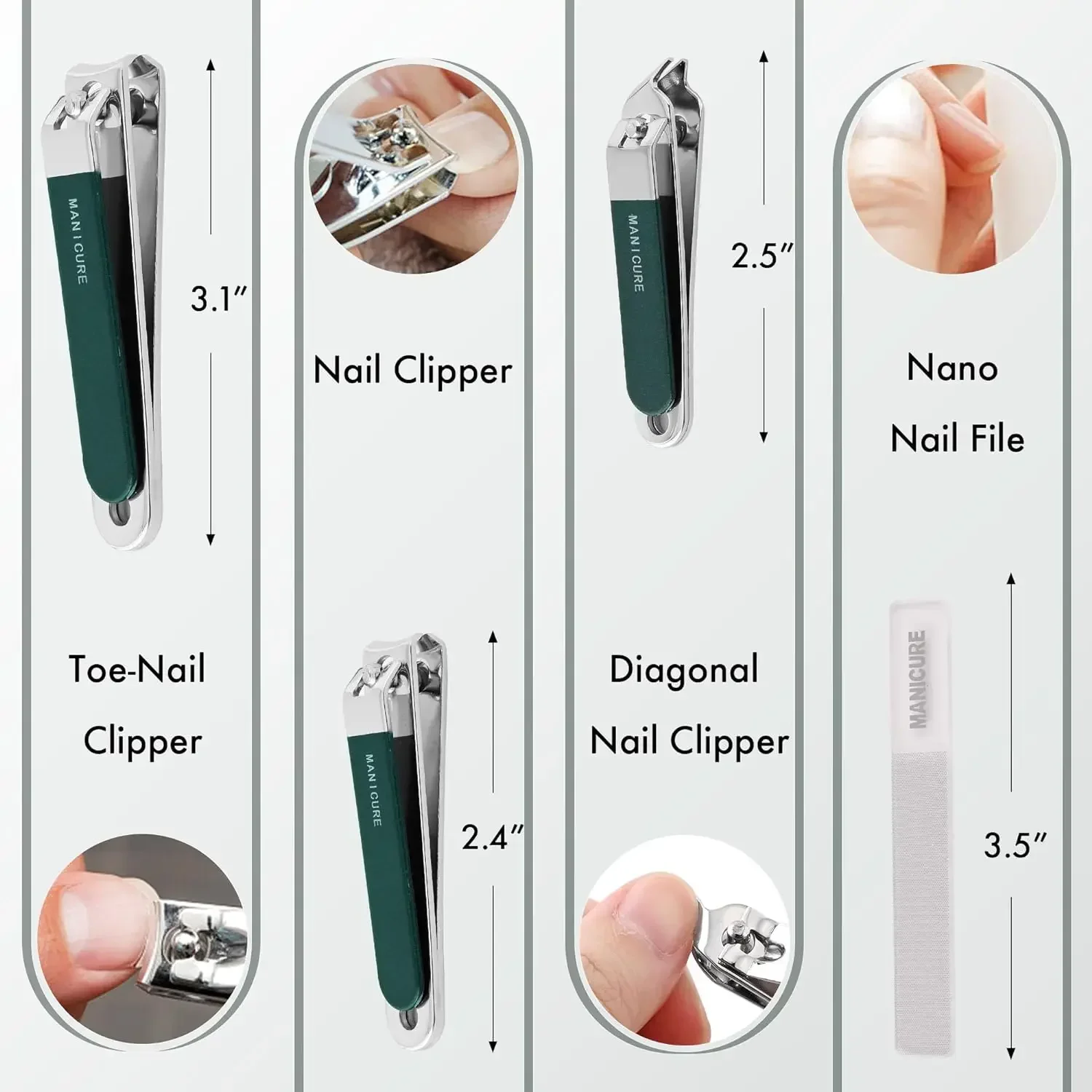 ชุดตัดเล็บสแตนเลส 4 ชิ้น สำหรั - Mens Grooming Travel Kit บทวิจารณ์และราคา