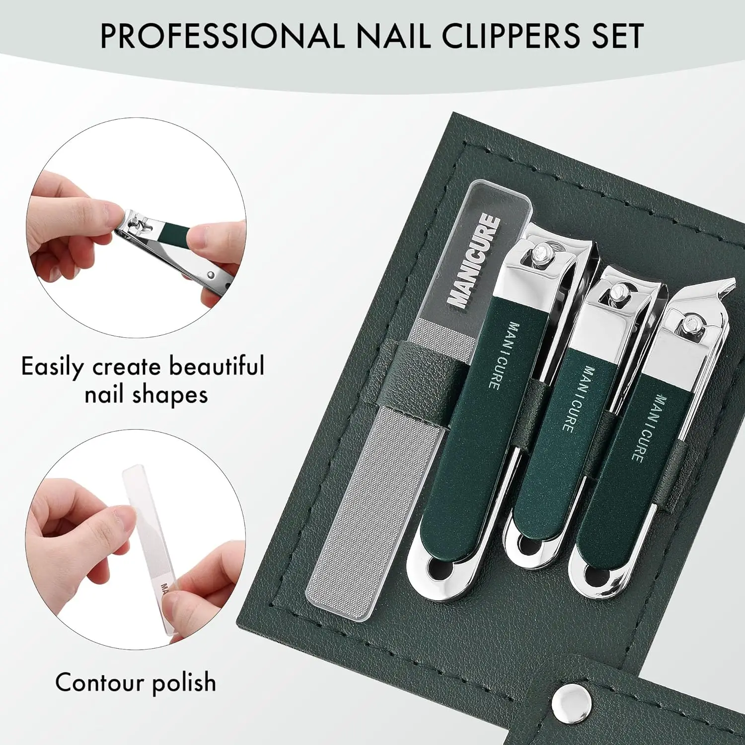 ชุดอุปกรณ์ตัดเล็บสแตนเลส 4 ชิ้ - Mens Grooming Travel Kit บทวิจารณ์และราคา