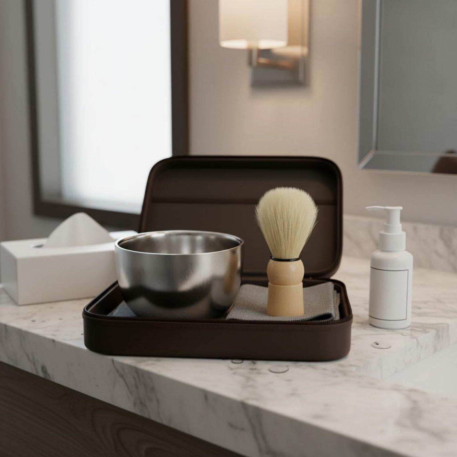 ชามโฟมโกนหนวดโลหะสำหรับผู้ชาย  - Men Grooming Home บทวิจารณ์และราคา