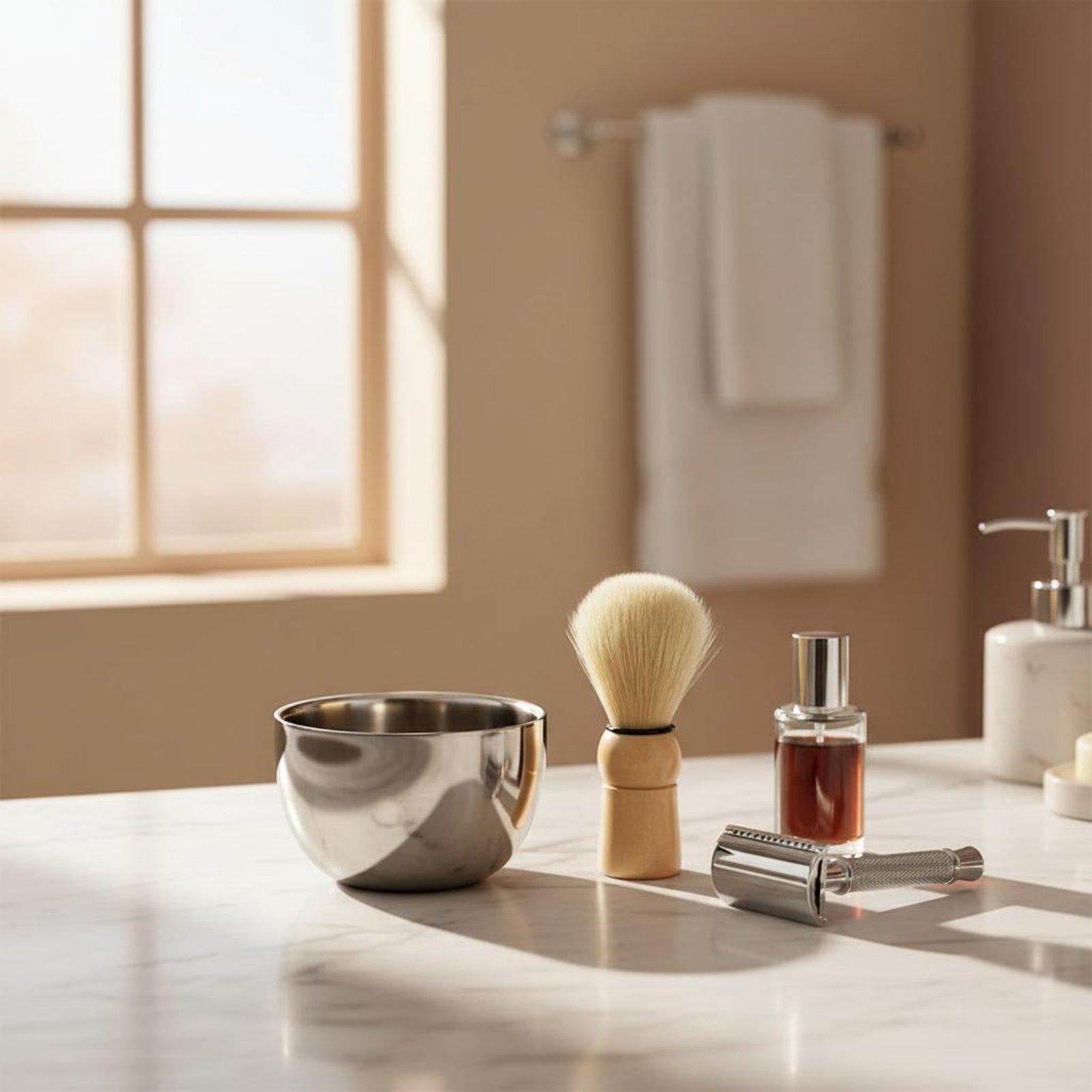 ชามโฟมโกนหนวดโลหะสำหรับผู้ชาย  - Men Grooming Home บทวิจารณ์และราคา