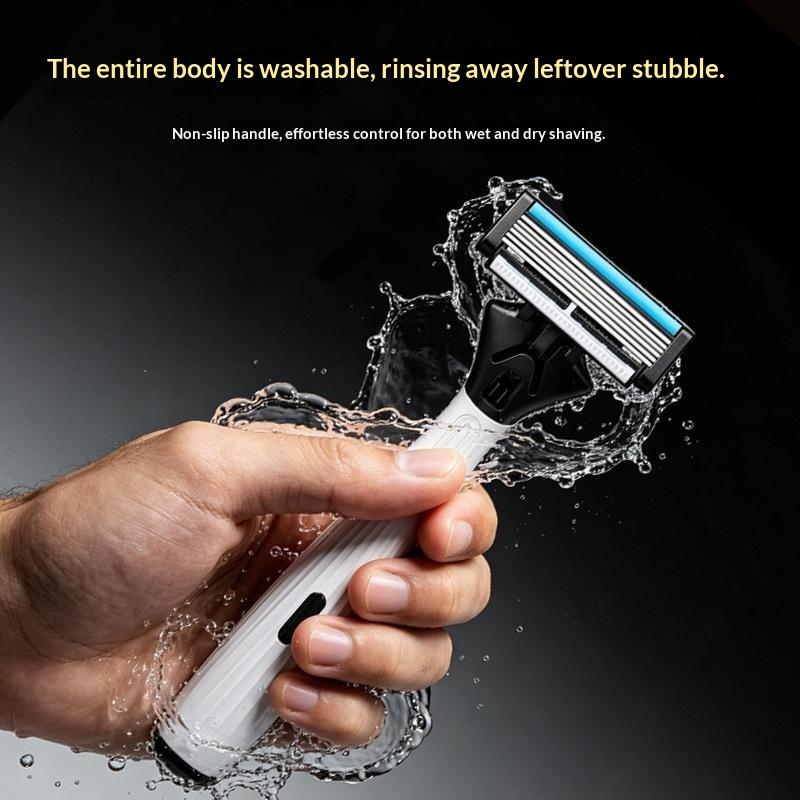 มีดโกนหนวดแบบใช้มือ 6 ใบมีด สำ - Men Grooming Home บทวิจารณ์และราคา