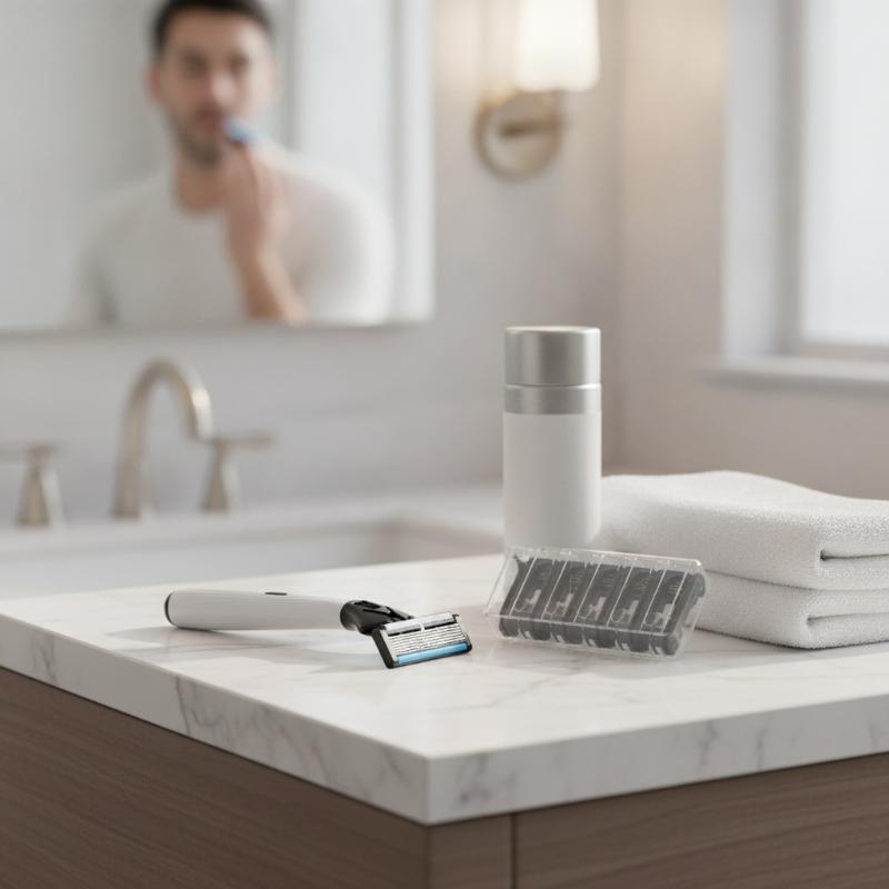 มีดโกนหนวดแบบใช้มือ 6 ใบมีด สำ - Men Grooming Home บทวิจารณ์และราคา